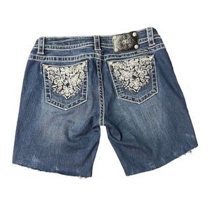 Miss Me Signature Embellished Denim Shorts